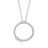 Collier 18 kt WG, mit ZÖ 40 cm, 29 Brill. 0,47 ct, F-vsi