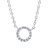 Collier 18 kt WG, mit ZÖ 43 cm + 40,6 cm, 15 Dia. 0,04 ct, TW-si