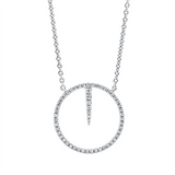 Collier 18 kt WG, 54 Brill. 0,13 ct, TW-si