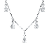 Collier 18 kt WG, 7 Tropfen 0,64 ct, TW-vsi