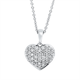 Collier 18 kt WG, mit Öse, 37 Brill. 0,26 ct, TW-si