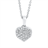 Collier 18 kt WG, mit Öse, 29 Brill. 0,17 ct, TW-si