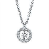 Collier 18 kt WG, mit ZÖ 41 cm + 39,5 cm, 13 Brill. 0,14 ct, TW-si