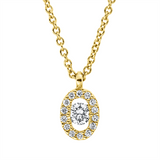 Collier 18 kt GG, mit ZÖ 41 cm + 39,5 cm, 15 Brill. 0,10 ct, TW-si