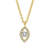 Collier 18 kt GG, mit ZÖ 41 cm + 39,5 cm, 15 Brill. 0,09 ct, TW-si