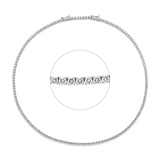 Collier 18 kt WG, extension ZÖ 42 cm, 150 Brill. 12,32 ct, TW-si