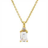 Collier 18 kt GG, mit ZÖ 42 cm, 1 Amethyst 0,60 ct grün, 1 Amethyst 0,05 ct grün