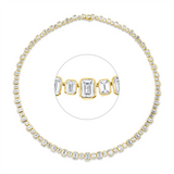 Collier 18 kt GG, 21pcs GIA's, 21 Sm.schliff 9,91 ct, F/TW-IF-vs1, 73 Sm.schliff 12,78 ct, F/TW-IF-vs1