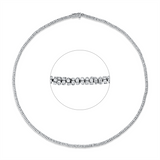 Collier 18 kt WG, 1709 Brill. 14,91 ct, TW-vsi