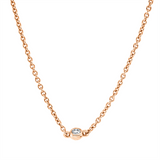 Collier 18 kt RG, 5 Brill. 0,14 ct, I-si