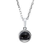 Collier 18 kt WG, 1 Amethyst 1,39 ct grün