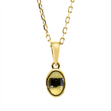 Collier 18 kt GG, 1 Peridot 0,49 ct