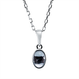 Collier 18 kt WG, 1 Topas 0,57 ct sky blue