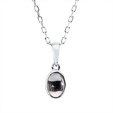 Collier 18 kt WG, 1 Amethyst 0,43 ct grün