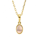 Collier 18 kt GG, 1 Rosenquarz 0,45 ct