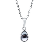 Collier 18 kt WG, 1 Topas 0,45 ct sky blue