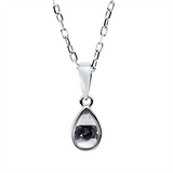 Collier 18 kt WG, 1 Amethyst 0,34 ct grün