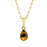 Collier 18 kt GG, 1 Citrin 0,34 ct