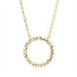Collier 18 kt GG, mit ZÖ 40 cm, 42cm, 12 Bag. 0,11 ct, TW-si