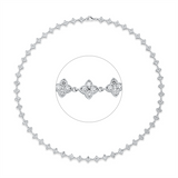 Collier 18 kt WG, 265 Brill. 6,30 ct, W-si
