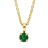 Collier 18 kt GG, 1 Smaragd 0,25 ct grün
