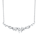 Collier 18 kt WG, 25 Trap. 0,78 ct, TW-si