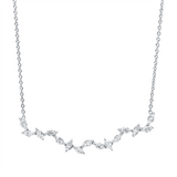 Collier 18 kt WG, 15 Nav. 0,69 ct, TW-si