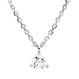 Collier 18 kt WG, GIA1529182957, 1 Brill. 0,50 ct, TW-si