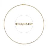 Collier 18 kt GG, 217 Brill. 5,82 ct, TW-si