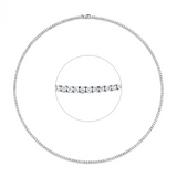 Collier 18 kt WG, 217 Brill. 5,72 ct, TW-si