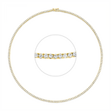 Collier 18 kt GG, 182 Brill. 7,88 ct, TW-si