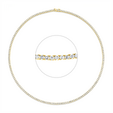Collier 18 kt GG, 178 Brill. 9,22 ct, TW-si
