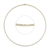 Collier 18 kt GG, 199 Brill. 6,95 ct, TW-si