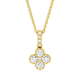 Collier 18 kt GG, mit ZÖ 42 cm, 9 Brill. 0,35 ct, TW-si