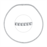 Collier 18 kt WG, 120 Brill. 18,15 ct, TW-si
