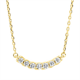 Collier 18 kt GG, mit ZÖ 42 cm, 7 Brill. 0,13 ct, TW-si