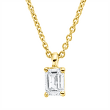 Collier 18 kt GG, mit ZÖ 42 cm, 1 Sm.schliff 0,19 ct, TW-si