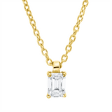 Collier 18 kt GG, mit ZÖ 42 cm, 1 Sm.schliff 0,16 ct, TW-si