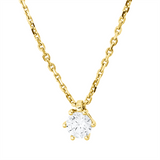 Collier 18 kt GG, GIA1515590506, ZÖ 42 cm, 1 Brill. 0,30 ct, TW-si