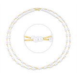 Collier 18 kt GG, 138 SW weiß 3,5 mm, L:80,0 cm