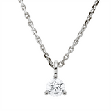 Collier 18 kt WG, mit ZÖ 42 cm, 1 Brill. 0,25 ct, TW-si
