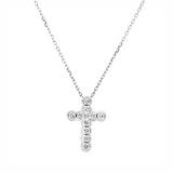 Collier 18 kt WG, mit ZÖ 40 cm, 11 Brill. 0,35 ct, TW-si