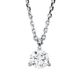 Collier 18 kt WG, GIA6521589811, ZÖ 42 cm, 1 Brill. 0,70 ct, F-si