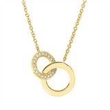 Collier 18 kt GG, 20 Brill. 0,15 ct, TW-si