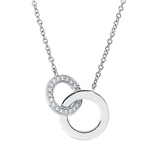 Collier 18 kt WG, 20 Brill. 0,15 ct, TW-si