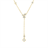 Collier 18 kt GG, ZÖ40,6+43 cm, 1 Princ. 0,17 ct, TW-si, 6 Princ. 0,33 ct, TW-si