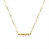 Collier 18 kt GG, mit ZÖ 40 cm + 42 cm, 5 SW weiß 2 mm