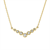 Collier 18 kt GG, 2 Brill. 0,07 ct, TW-si, 2 Brill. 0,04 ct, TW-si, 2 Dia. 0,02 ct, TW-si, 1 Brill. 0,06 ct, TW-si