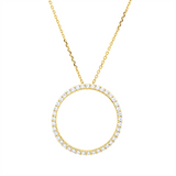 Collier 18 kt GG, mit ZÖ 42 cm, 41 Brill. 0,27 ct, TW-si