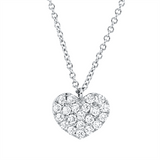 Collier 18 kt WG, mit Öse, 21 Brill. 0,20 ct, TW-si